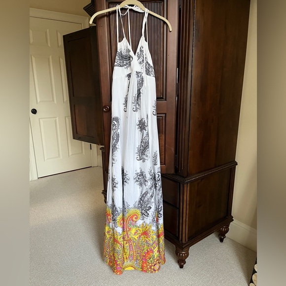 Beautiful Cache Maxi Sundress Yellow White Orange Size XS - Picture 3 of 16